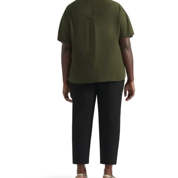 Pari Passu Maura Short Sleeve Top in Army NWT! size 16 - Picture 5 of 9